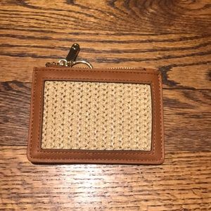 Faux Leather Woven Wallet